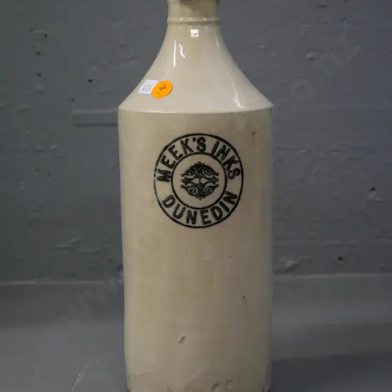 Meek's Inks Dunedin stoneware ink bottle H-285