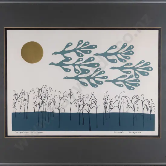 Muriel Ingevies - framed ltd edition print 18/30 - Migration 4 H-310 W-470