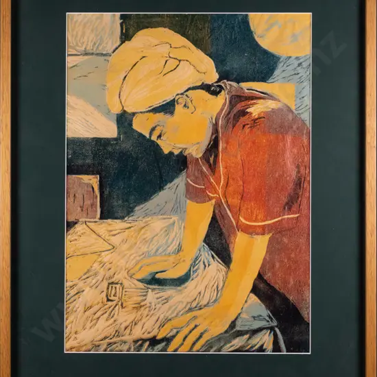 framed screen print - figure H-410 W-300