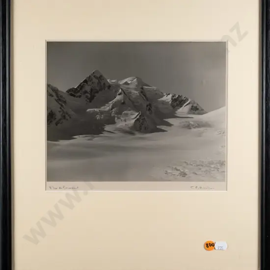 framed CR Nicolson black and white photograph - Elie de Beaumont H-190 W-250