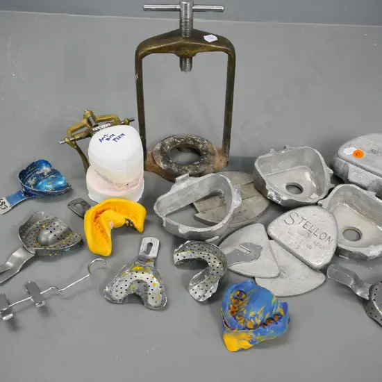 assorted orthodontic moulds and equipment - some marked Stellon