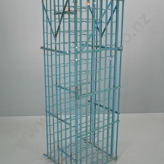 vintage French 'Rigidex' metal wine locker with lockable hinged door - some surface corrosion H1650 W550 D600