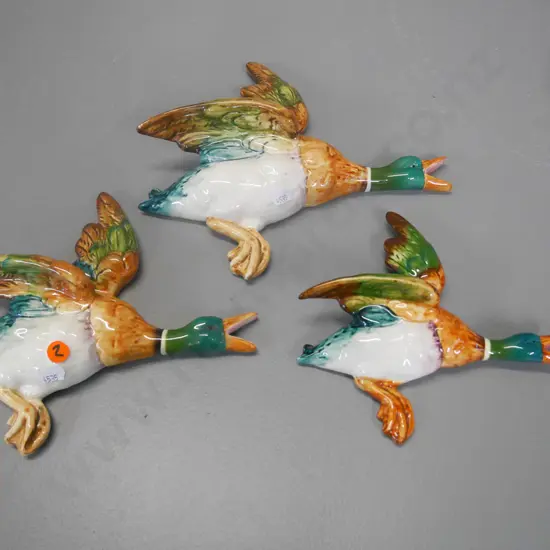 3 graduated Beswick wall mounted ducks Largest H-240 W-260