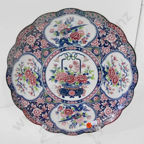 oriental cabinet plate - chrysanthemums Diam-325