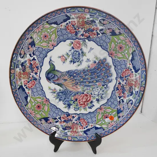 oriental peacock themed charger Diam-380