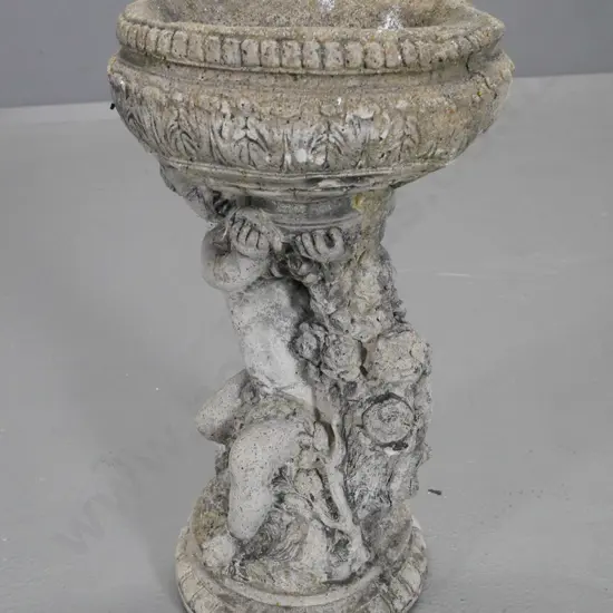 cast concrete small bird bath H-400 Diameter 200