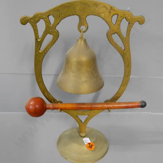 brass bell on stand H-240