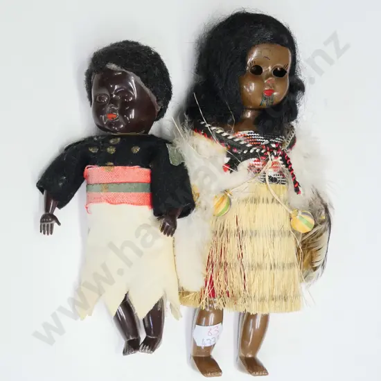 small Maori doll & small Polynesian doll