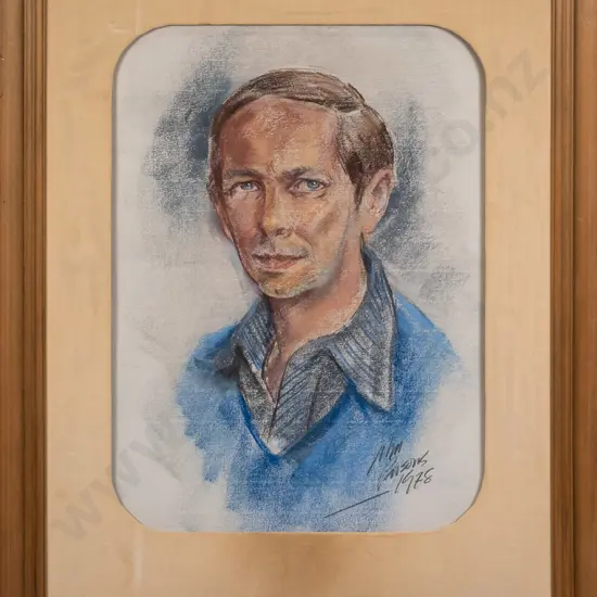 Parsons 1978 - framed pastel - male portrait H-450 W-330