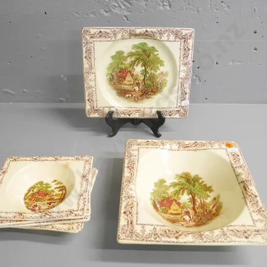 Royal Staffordshire Birritz sweet set and tray - some markings to bowls