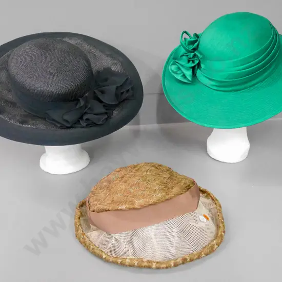 3x vintage ladies hats