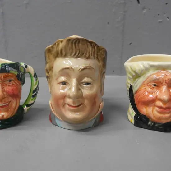 3x Toby jugs - Hanley, Beswick, Lancester Tallest H-90