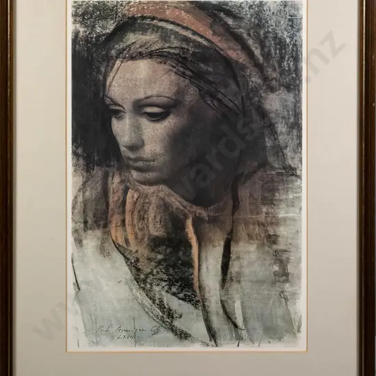 framed print - "Pietro Annigoni Rosella 2" H-480 W-320