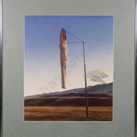 framed Grahame Sydney print - "Limp Sock" H-490 W-410