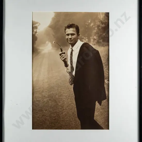 framed fashion photograph circa 1980s, photographer unknown - debris under glass, frame is H520 W420