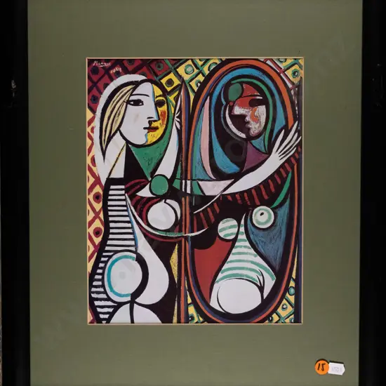 framed reproduction Picasso print - pregnant woman- H-260 W-215