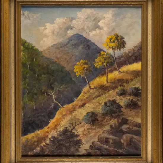Mister Mason  1917- framed oil -landscape- H-370 W-290