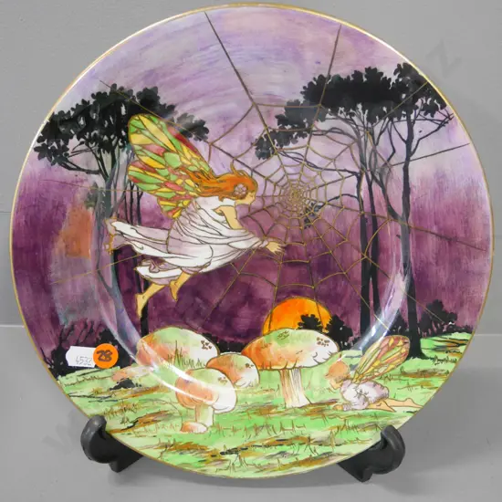 Grimwades hand painted Byzanta ware cabinet plate