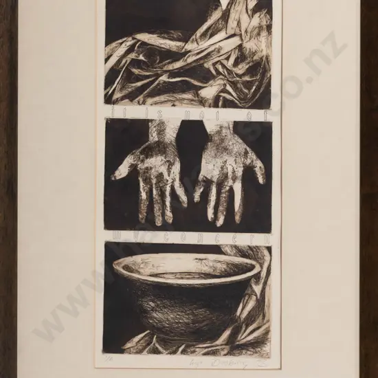 Inge Doesburg '93 - framed ltd edition print 1/8  - "it's not of my concern" H-425 W-195