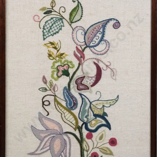 framed needlework - flowers H-650 W-350