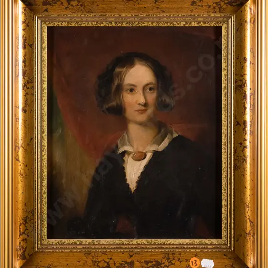 gilt framed oil - portrait H-29 W-240