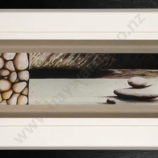 framed print in perspex - rocks H-100 W-370