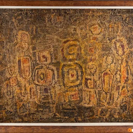 Stevens - framed acrylic - "Night Walk" H-400 W-530