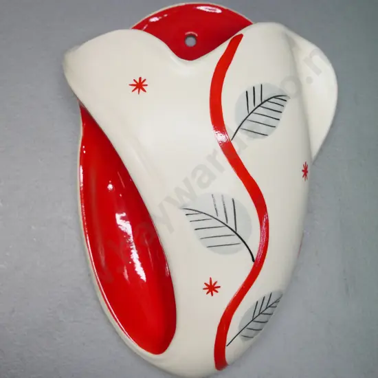 mid-century Burleigh ware wall pocket vase H-220 W-150