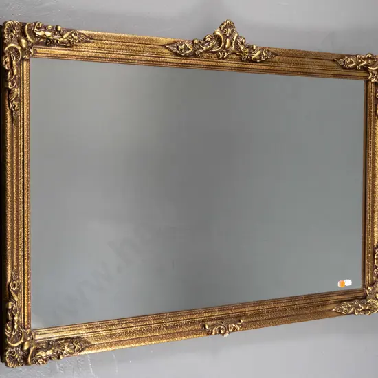 gilt framed wall mirror H-580 W-910
