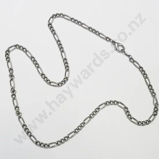 silver link chain stamped 18k