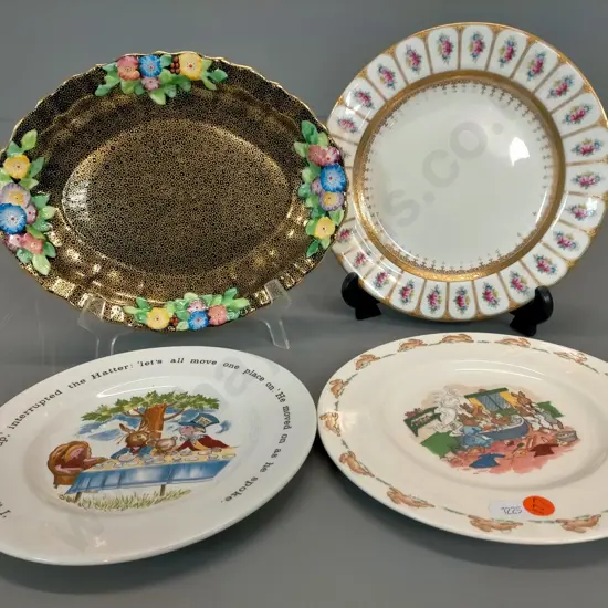 4 plates - Tuscan, Cauldon, Bunnykins, Johnsons
