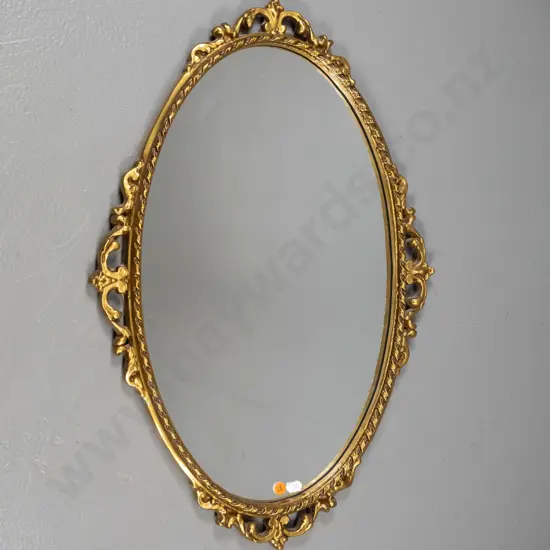 gilt framed wall mirror H-610 W-420
