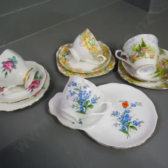 4 Royal Albert china items - 3 trios and a tennis set