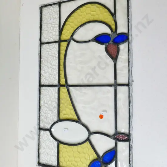 leadlight clear and coloured window panel, no frame H-620 W-350