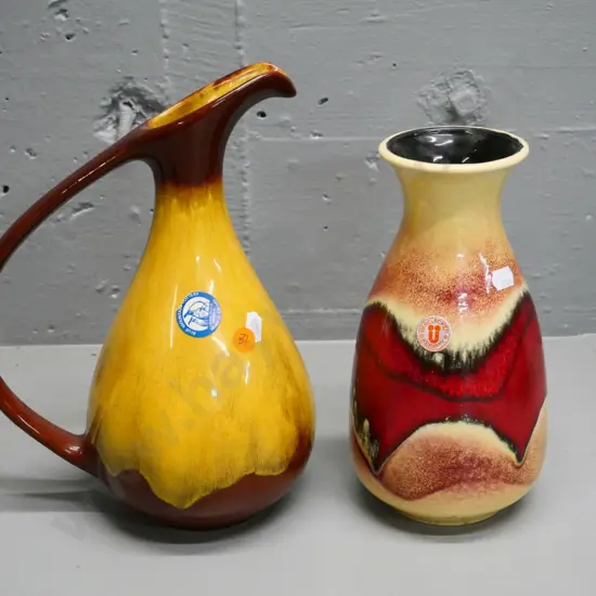 Blue Mountain jug H-280 and a German pottery vase