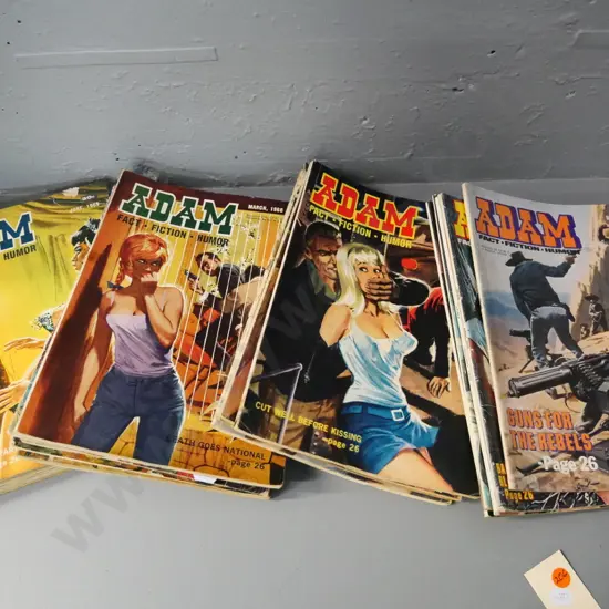 assorted 1960s and 70s back-issues of Adam magazine - all have wear