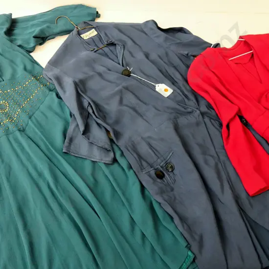 3 vintage crepe de Chine tea dresses