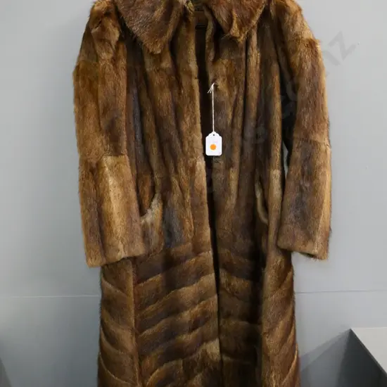 full length fur coat - New Zealand Fur Co. Ltd. George St. Dunedin label