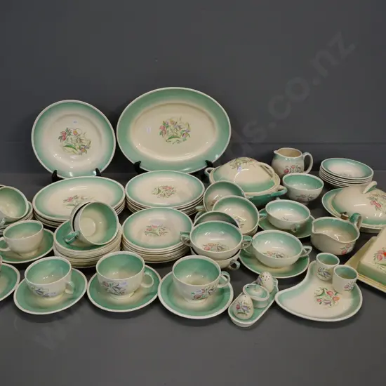 large collection of Susie Cooper dinnerware including ashett, heated vege, butter cover, etc.