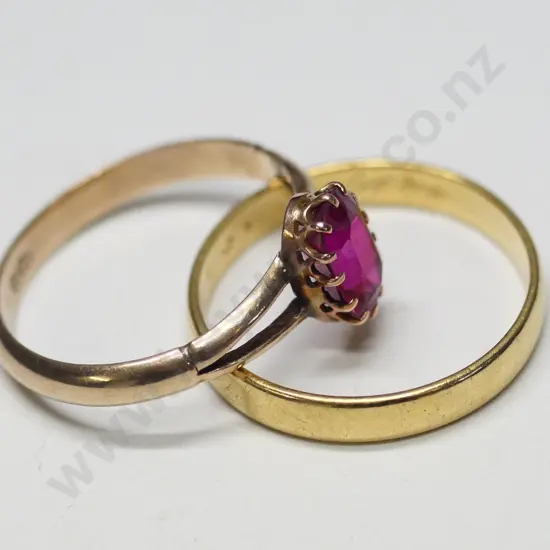 dress ring & plain gold band
