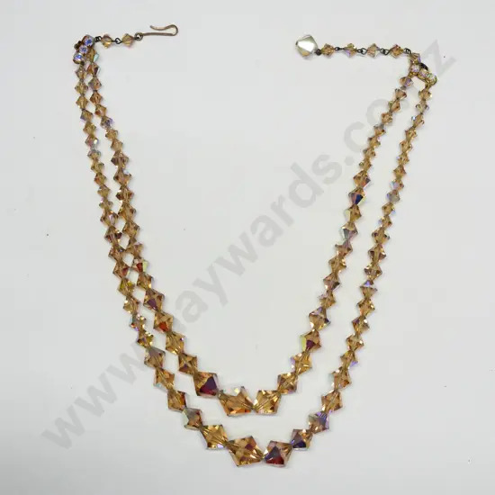 double stranded crystal necklace