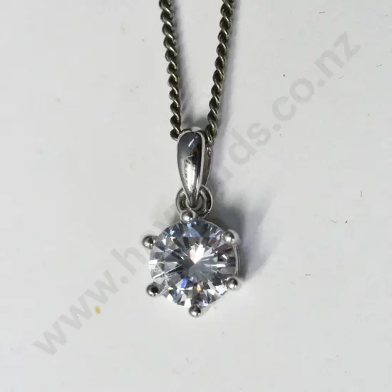 cz pendant stamped 925