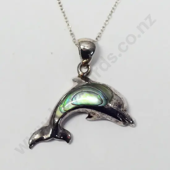 dolphin necklace chain stamped 925