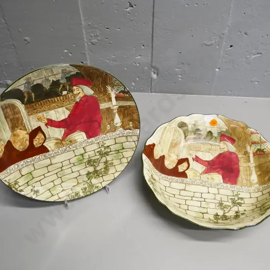 Royal Doulton Jackdaw of Rheims plate and salad bowl D-240