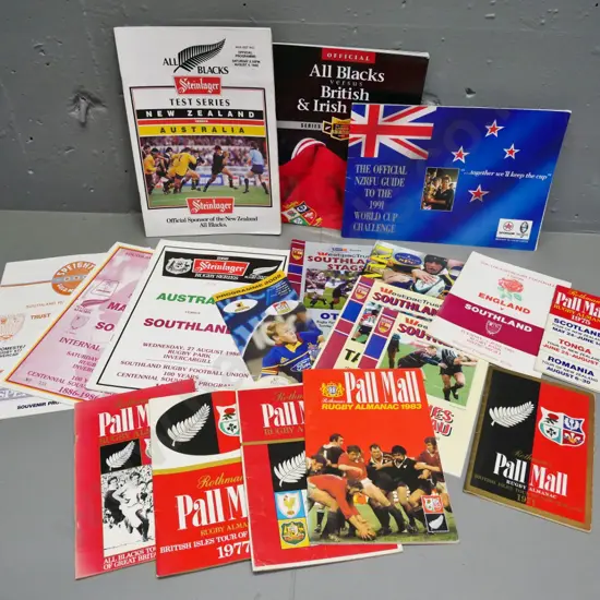 assorted rugby programs - dates from 1975 to 2005