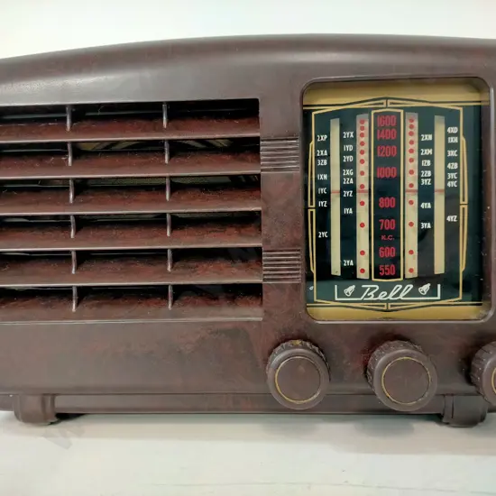Bell bakelite mantle radio - working  H-170 W-280 D-140
