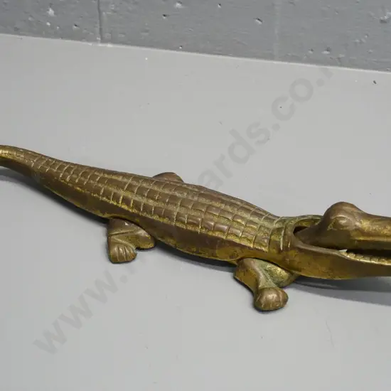 cast brass crocodile nutcracker L-370