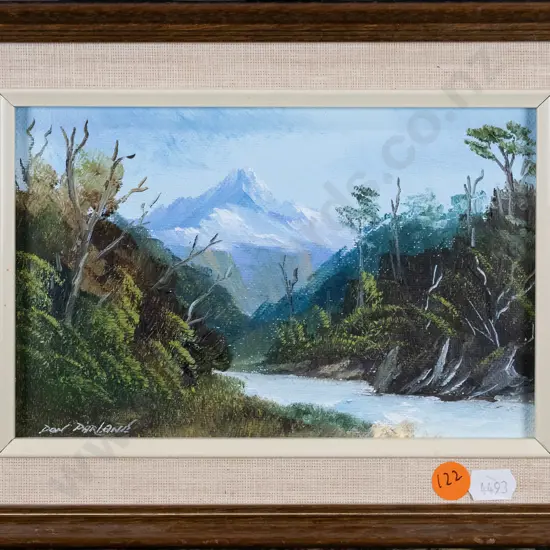 Don Parlane - framed oil  "Mt Talbot" H-120 W-190