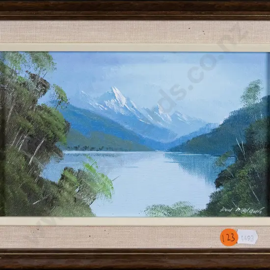 Don Parlane - framed oil  Lake Kaniere" H-130 W-220