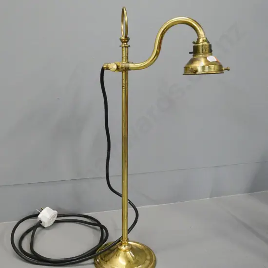 brass table lamp, no shade, some minor surface corrosion H-510
